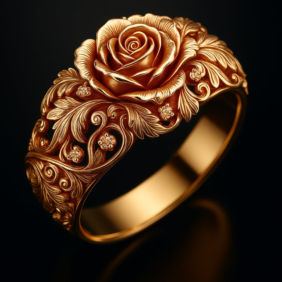 Anello Fiore color oro