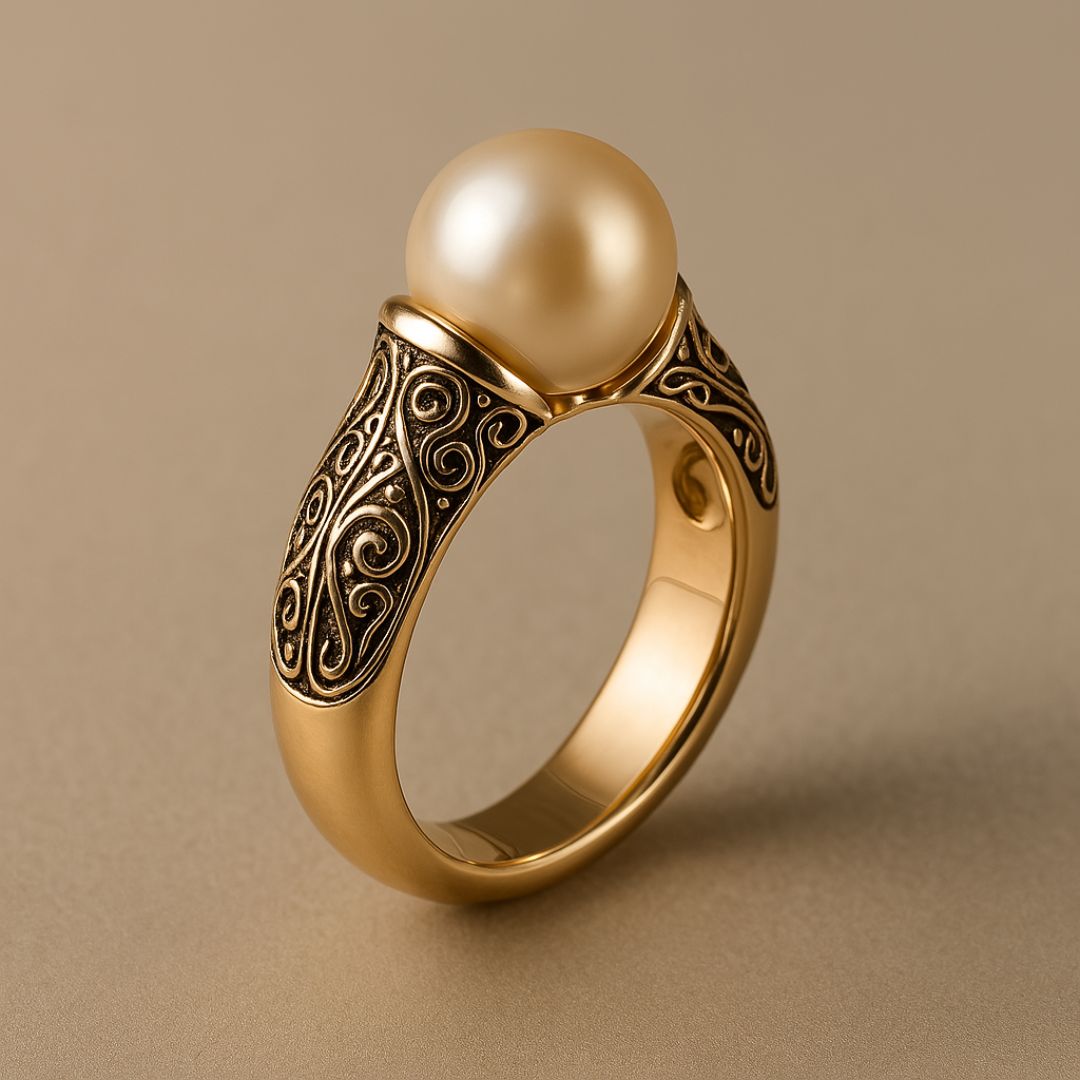 Anello in Oro con Perla Vintage Senza Tempo