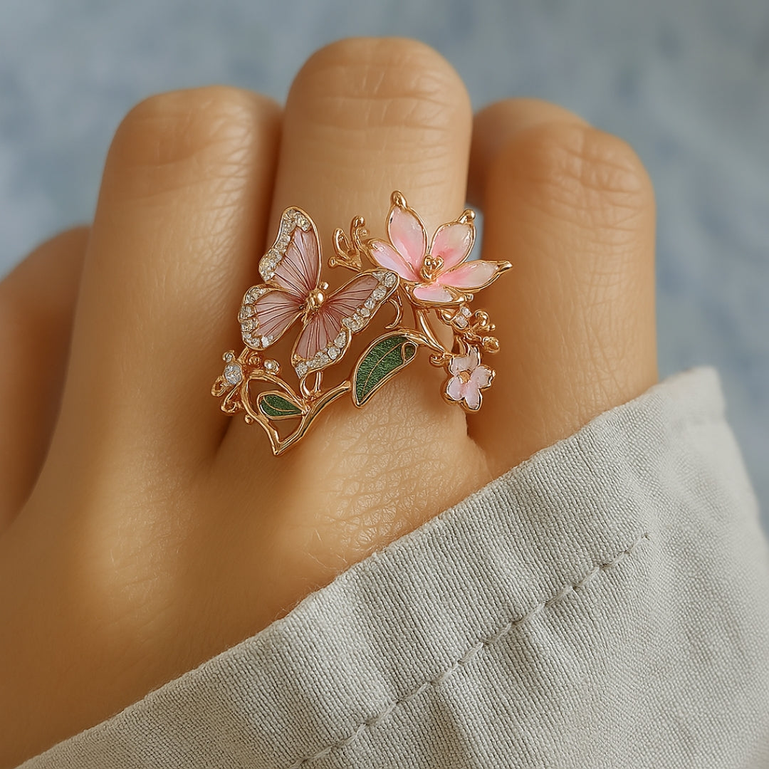 Anello in Zirconia Farfalla Naturale