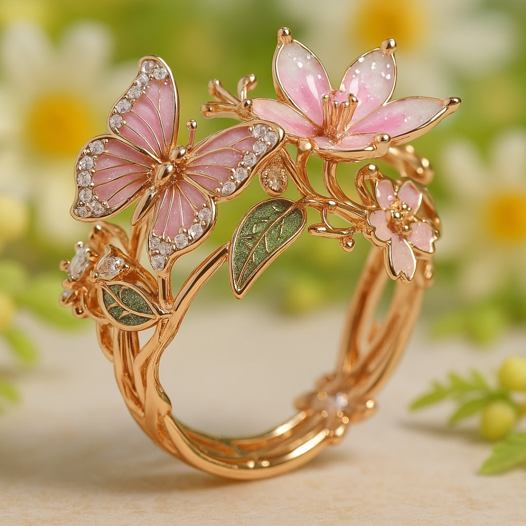 Anello in Zirconia Farfalla Naturale
