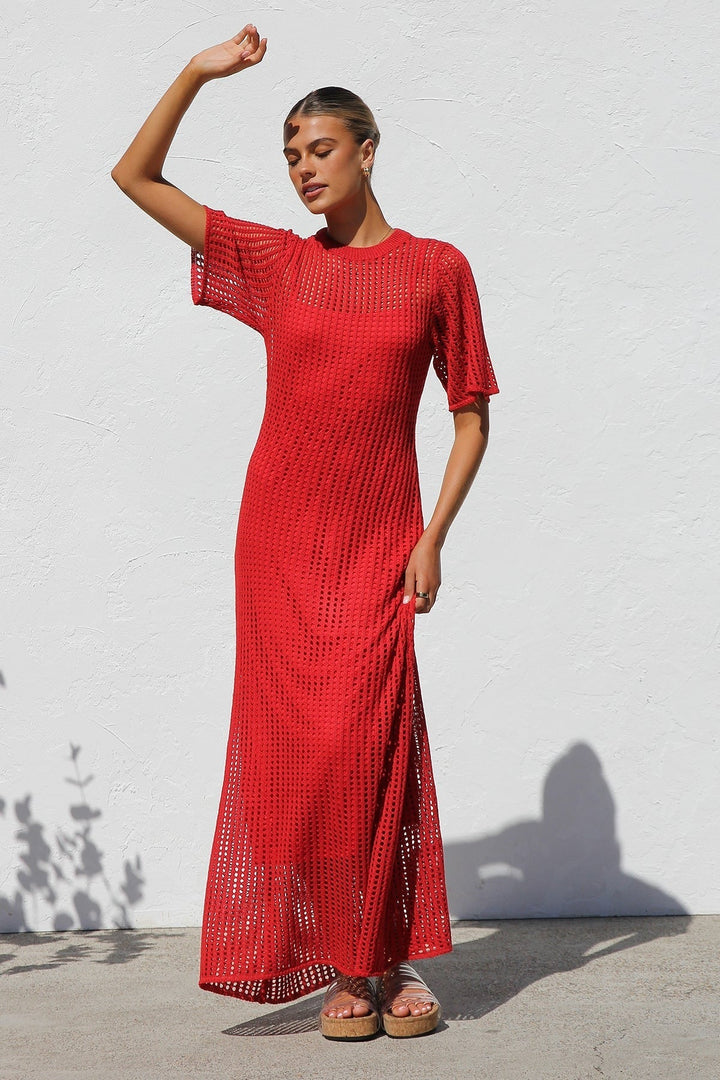 ESSENZIALE - Abito Maxi all'Uncinetto Airlie - Naturale