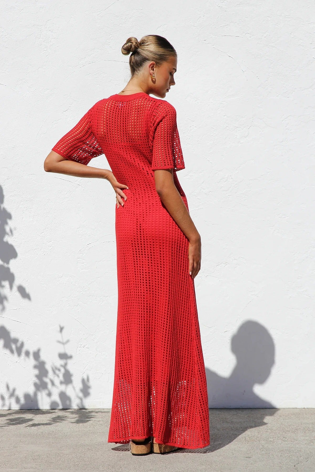 ESSENZIALE - Abito Maxi all'Uncinetto Airlie - Naturale