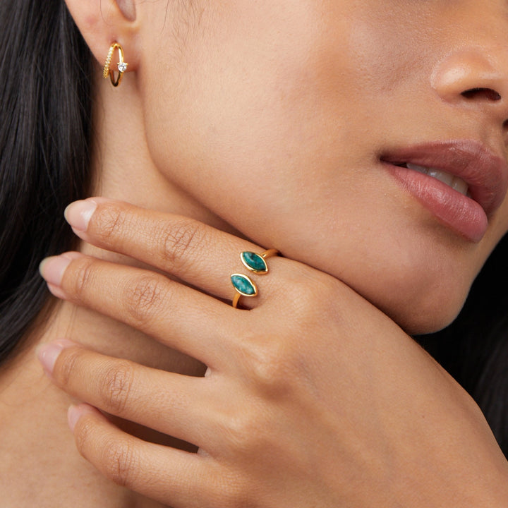 Luxe - Anello Verde Avvolgente
