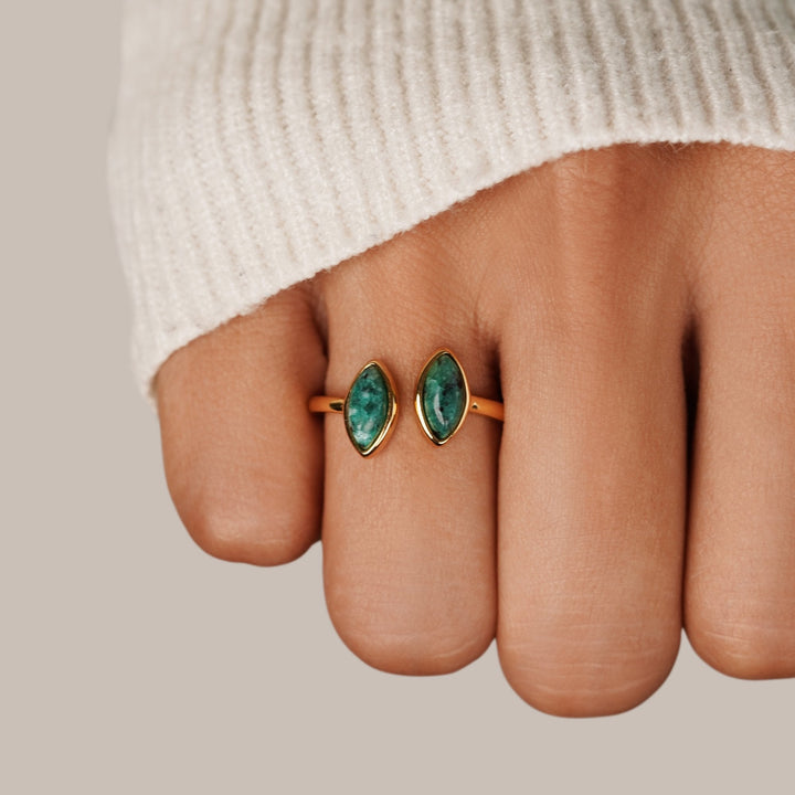 Luxe - Anello Verde Avvolgente