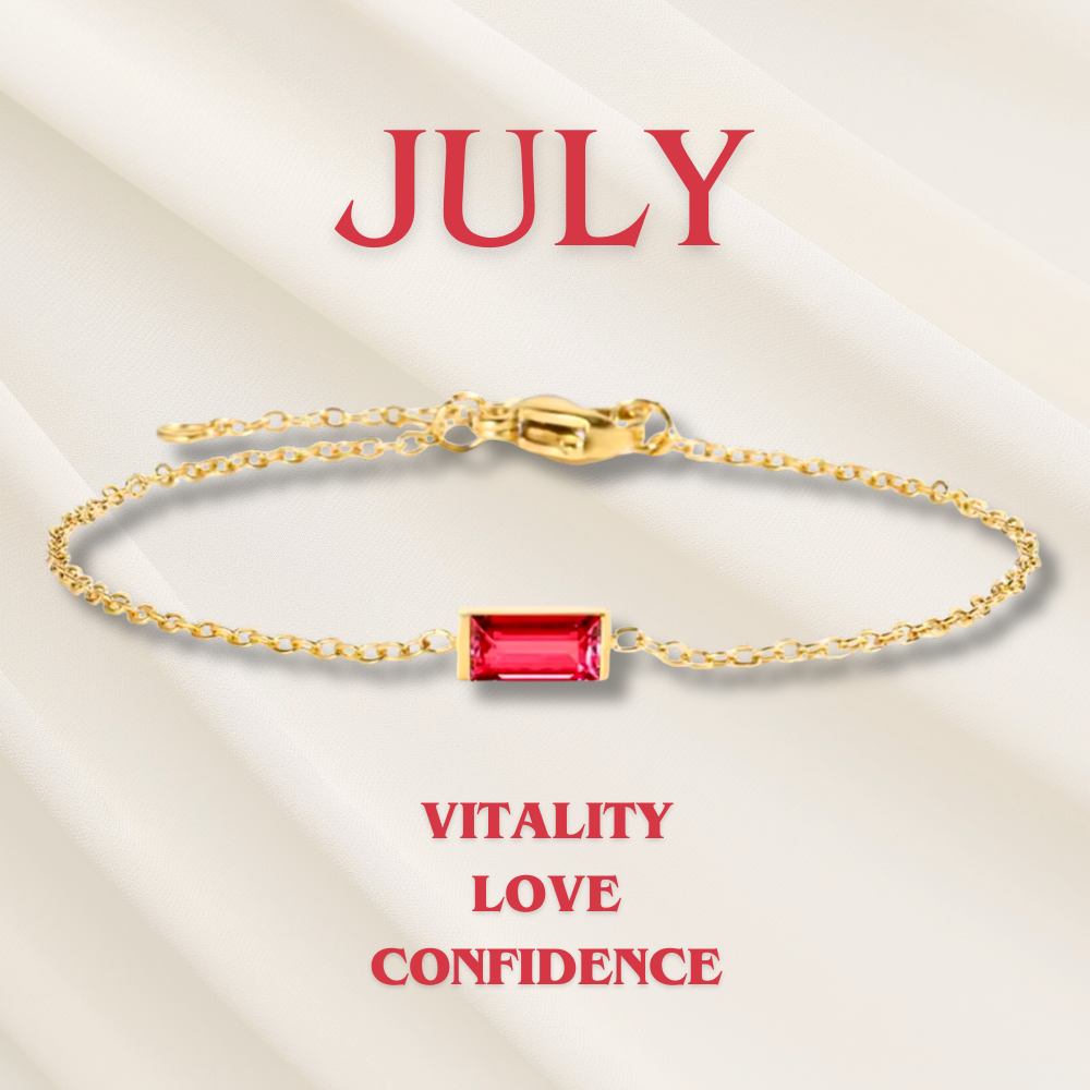Bracciale con Pietra del Mese di Nascita Heartline