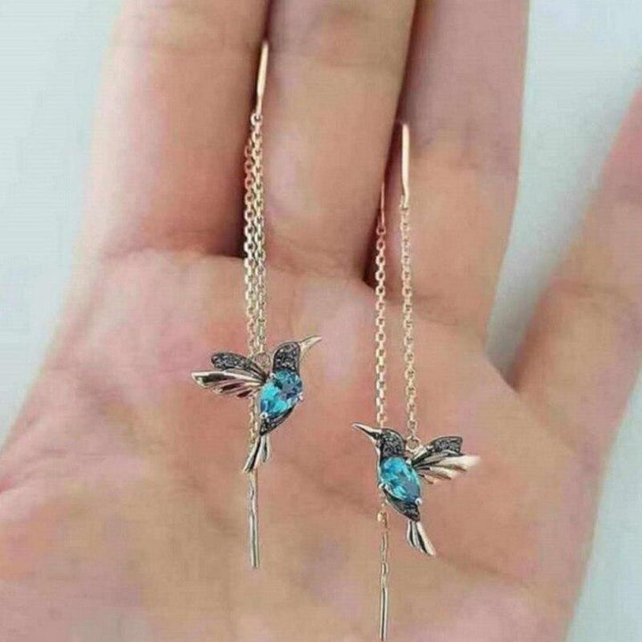 Orecchini in Smalto e Zirconia Colibrì