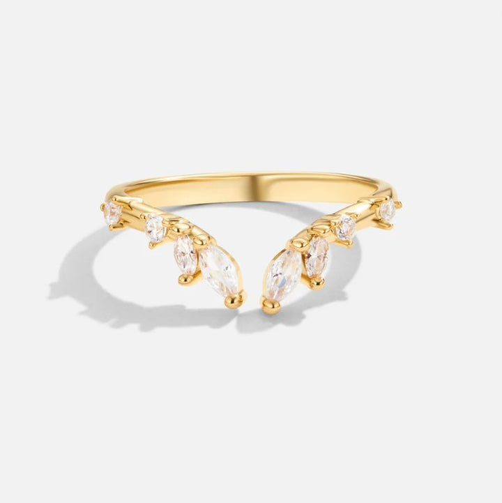 Anello Vite color oro con Cristallo della Pace