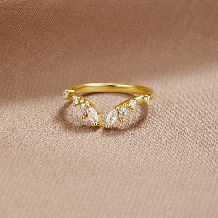 Anello Vite color oro con Cristallo della Pace