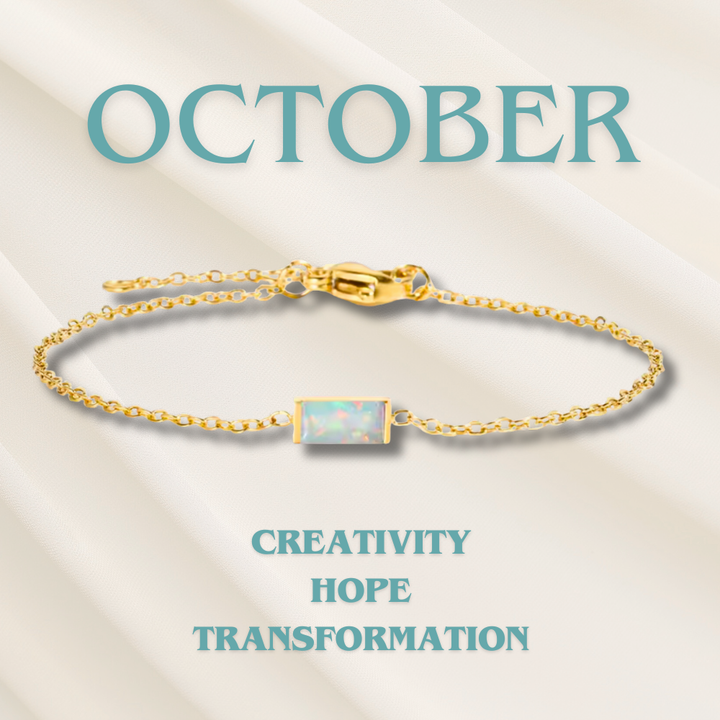 Bracciale con Pietra del Mese di Nascita Heartline