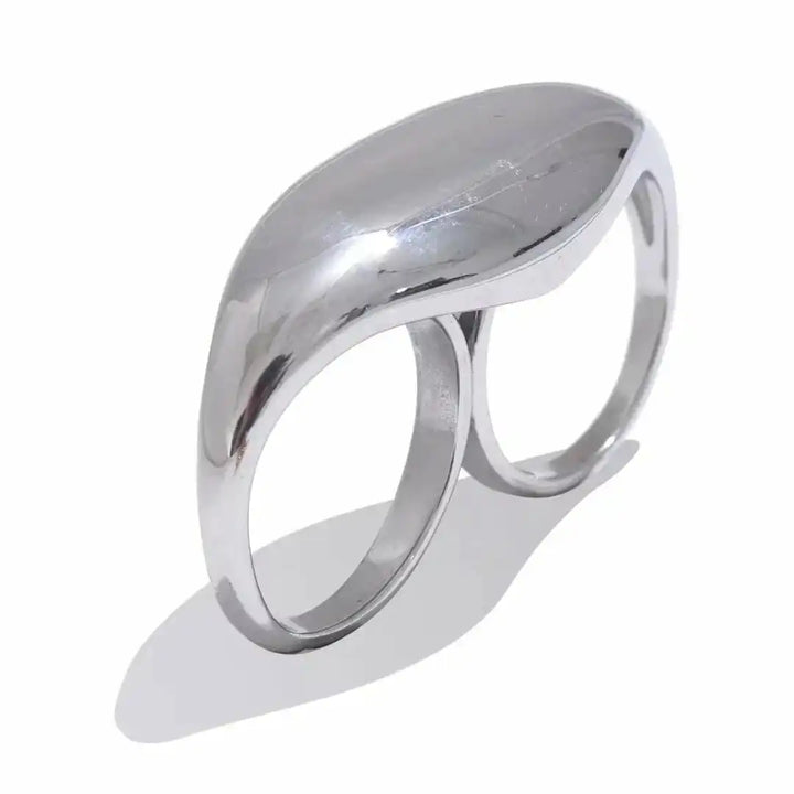 Anello Doppio color oro Senza Tempo