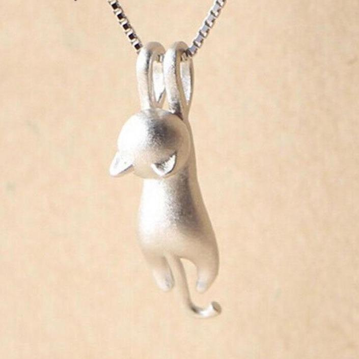 Collana con Gattino Giocoso color argento