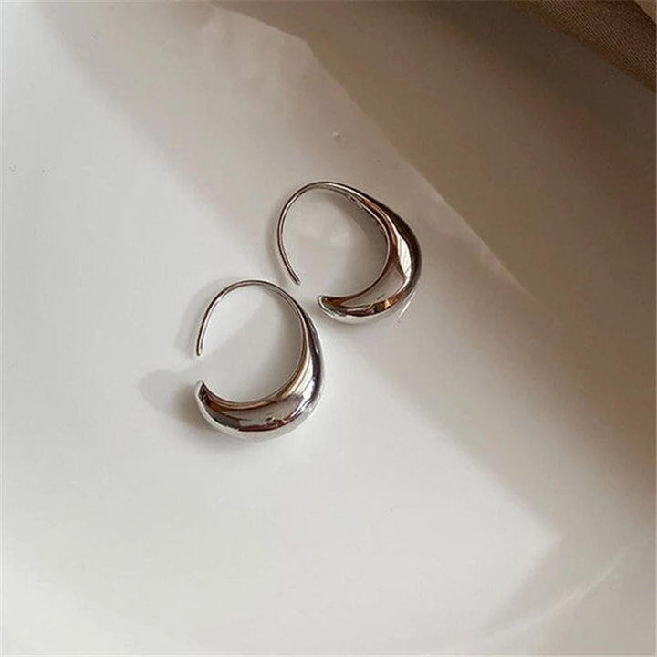 Orecchini a Cerchio Ovali color oro e color argento