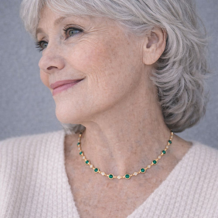 Collana con pendente verde Pietra Verde