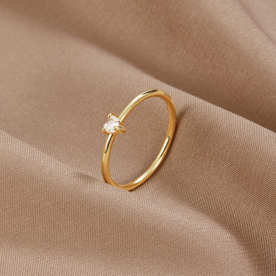 Amore - Anello Cuore di Cristallo