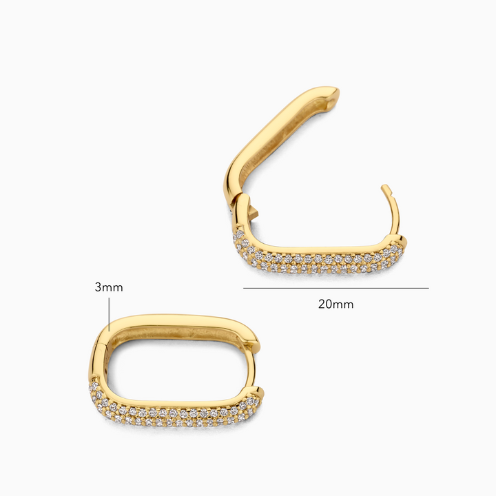 Icon Pave Hoops | Oro