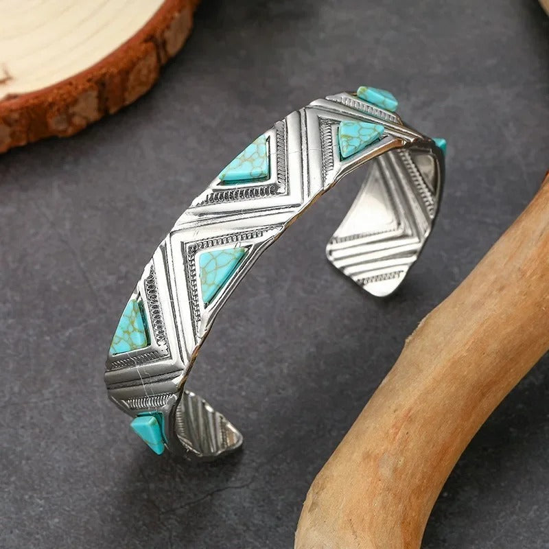 Bracciale Vintage Bohemien Tribale in Turchese