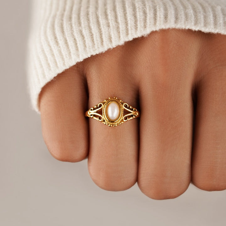 Royal - Anello Vintage con Perla